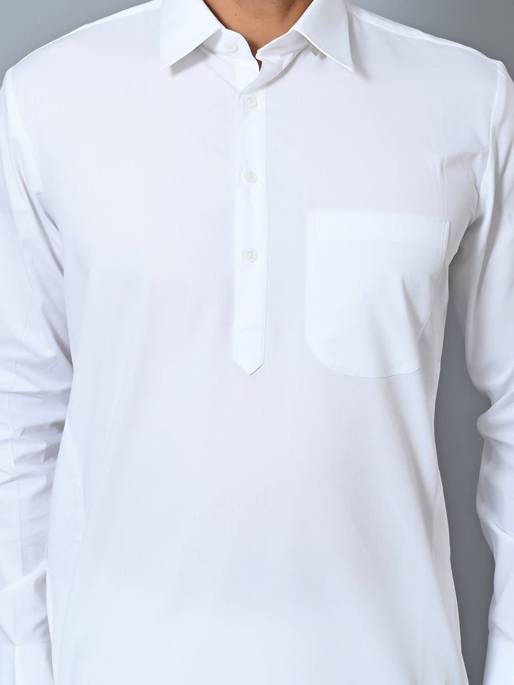 Solid White Kurta Set