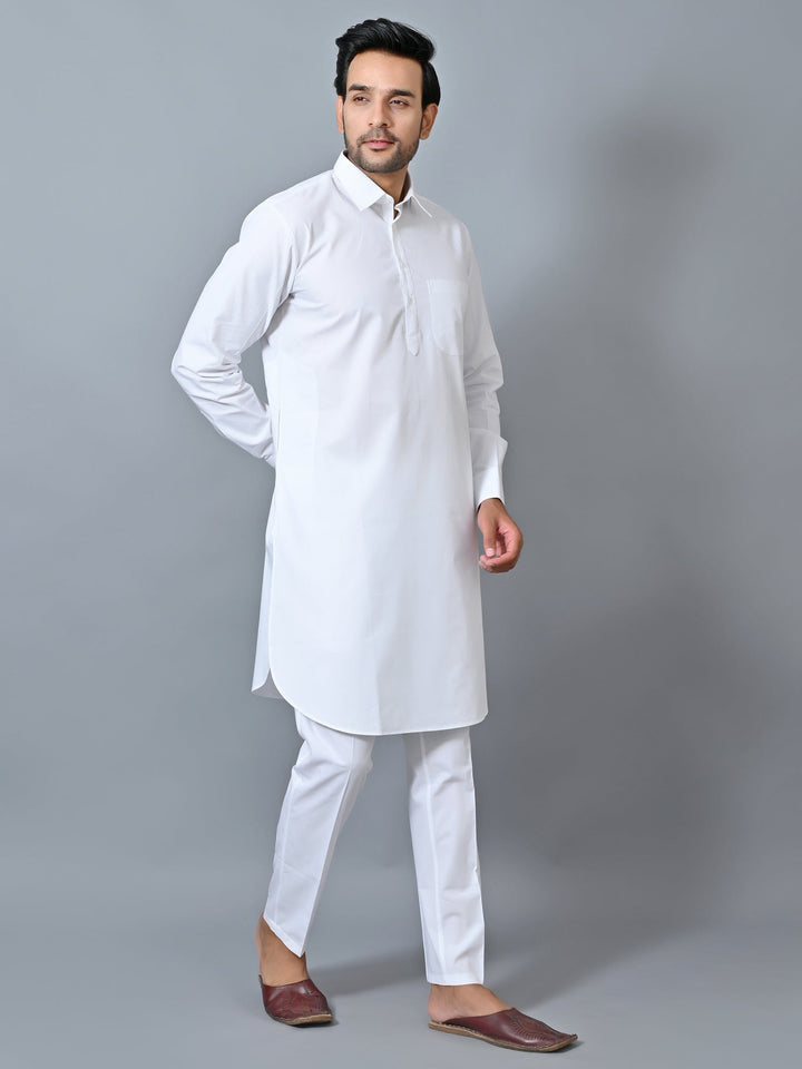 Solid White Kurta Set