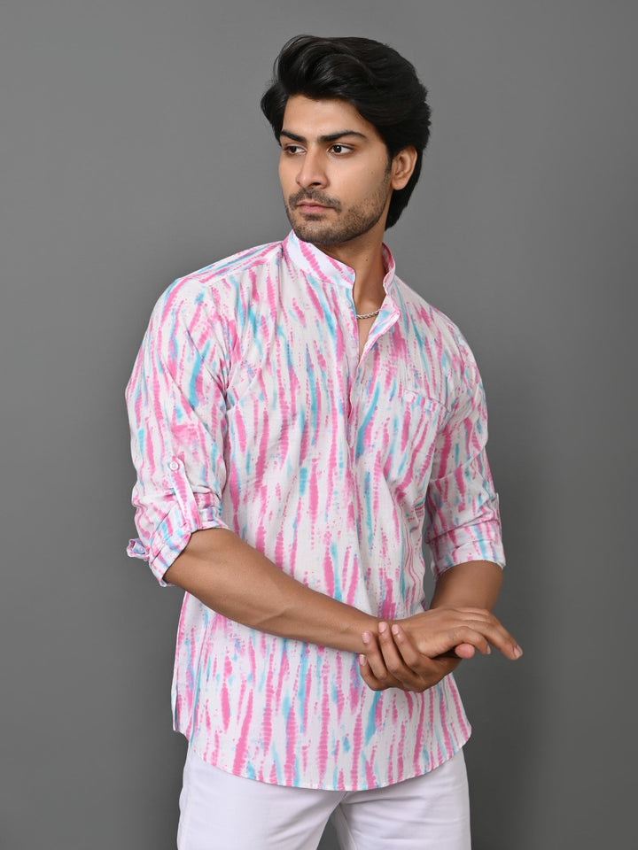 Tie Dye Pink Short Kurta
