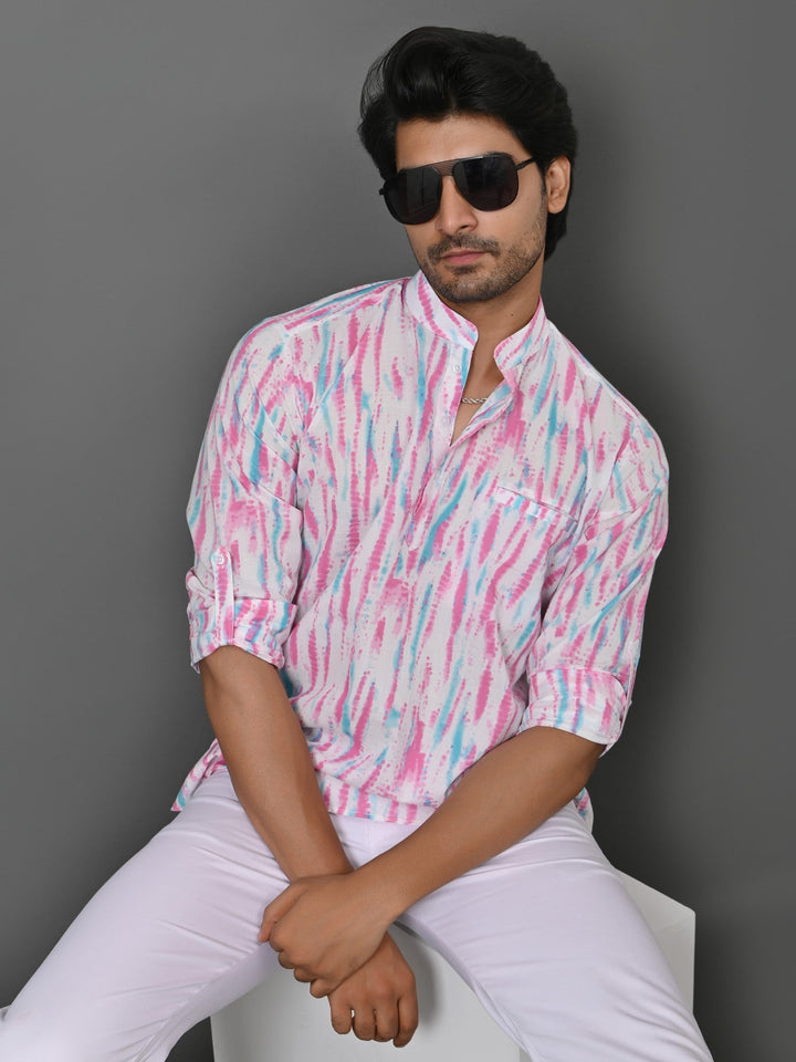 Tie Dye Pink Short Kurta