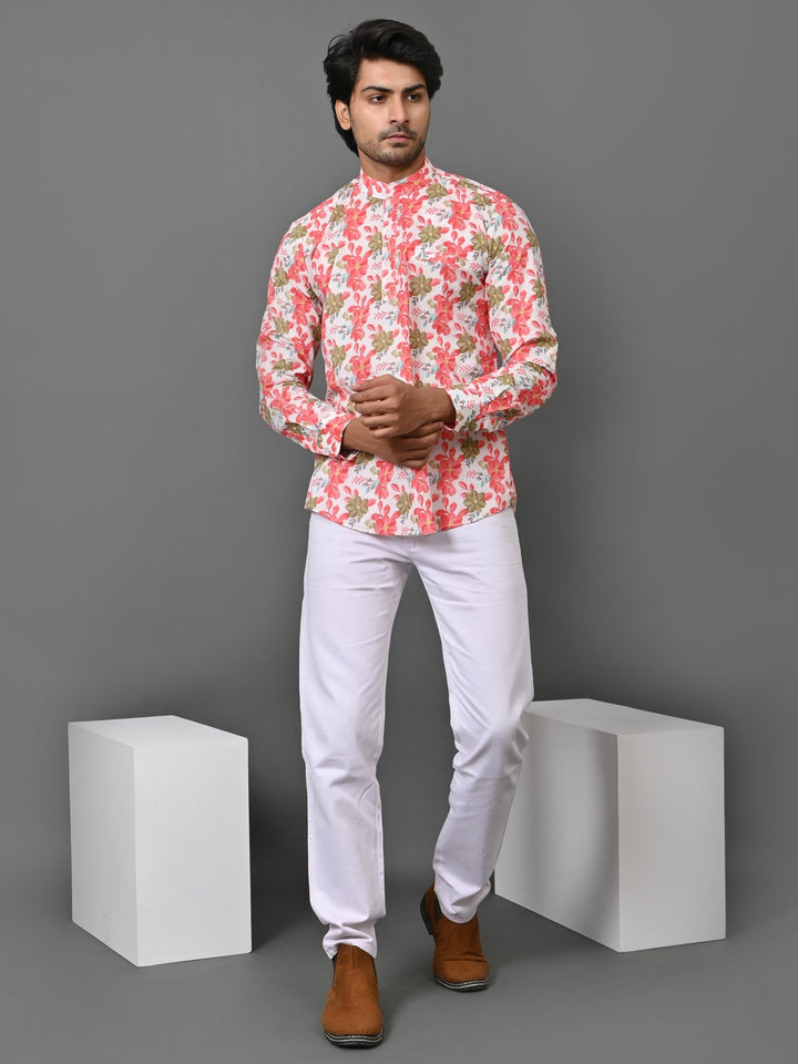 Floral Pink Short Kurta