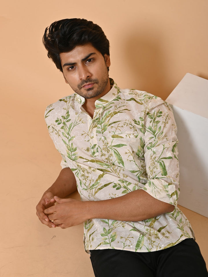 Leafs Green Short Kurta