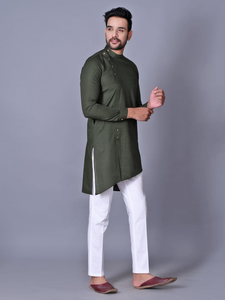 Solid Green Pathani Set