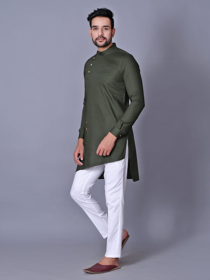 Solid Green Pathani Set