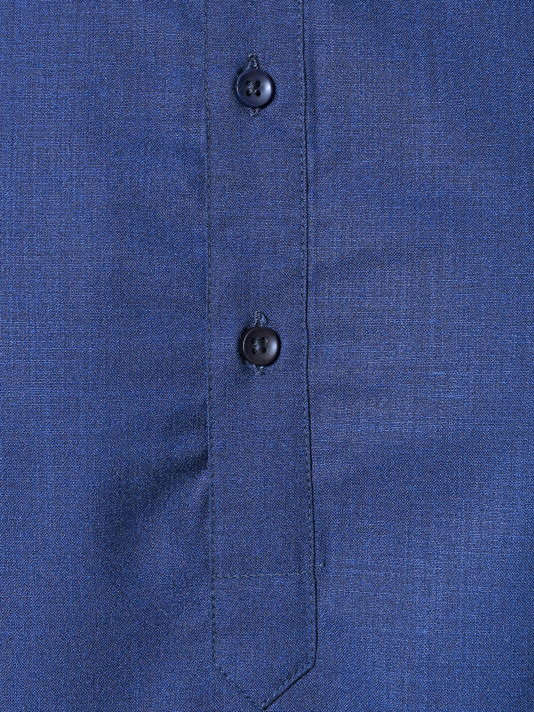 Textured Navy Blue Pathani Set