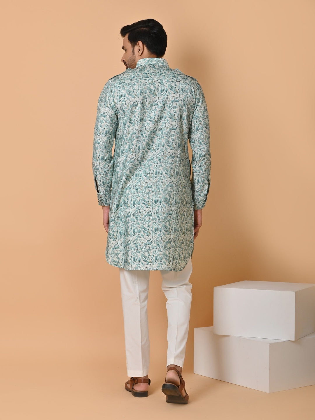 Leafs Green Pathani Set