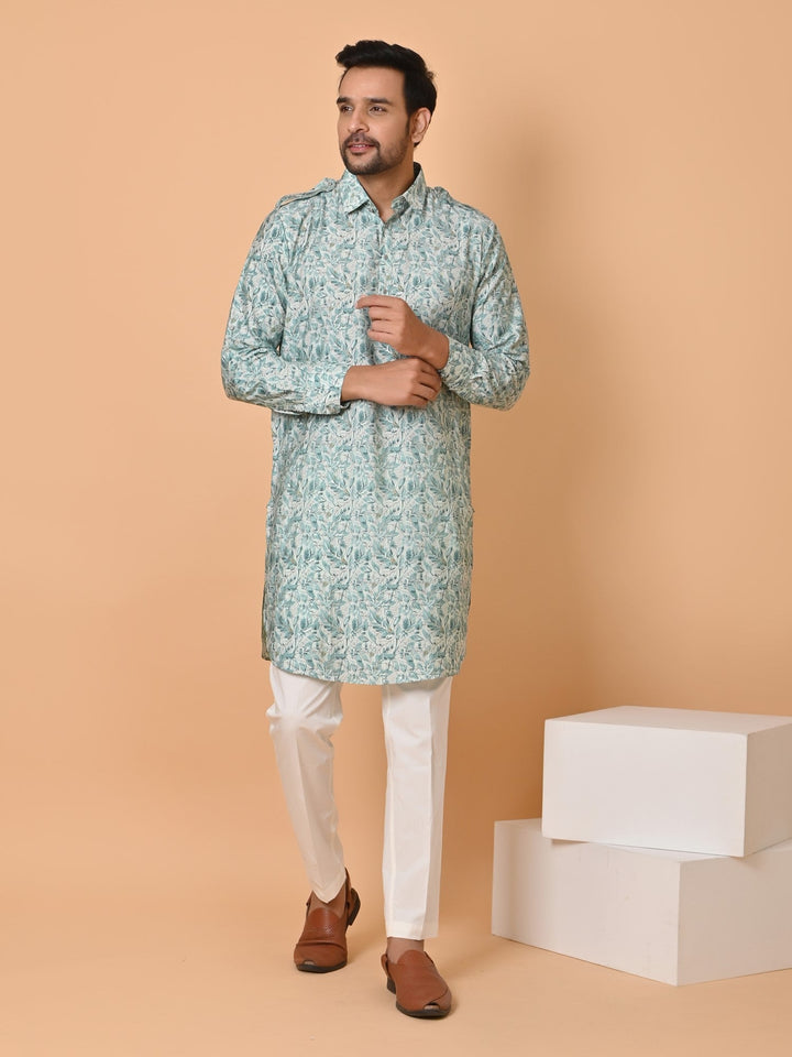 Leafs Green Pathani Set