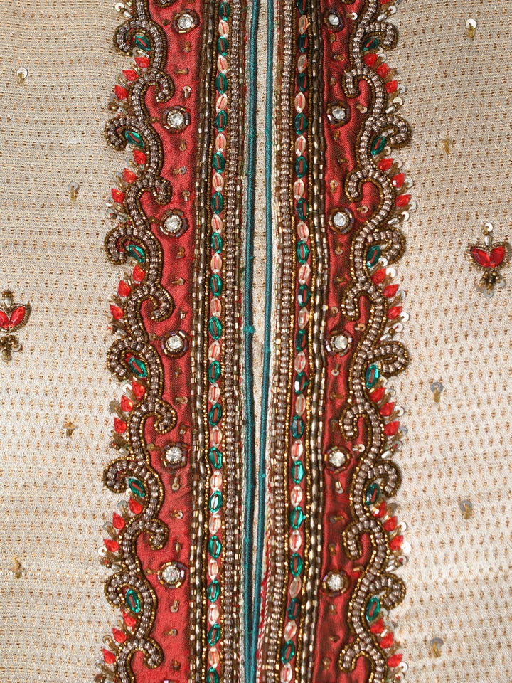 Ethnic Motifs Tan Sherwani