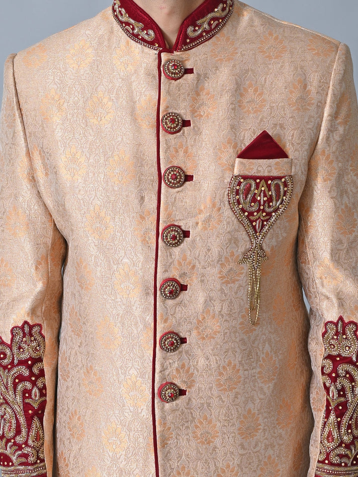 Ethnic Motifs Copper Sherwani