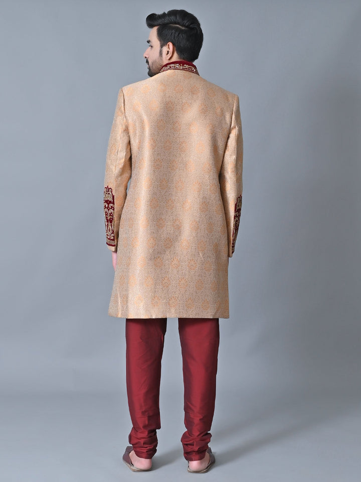Ethnic Motifs Copper Sherwani