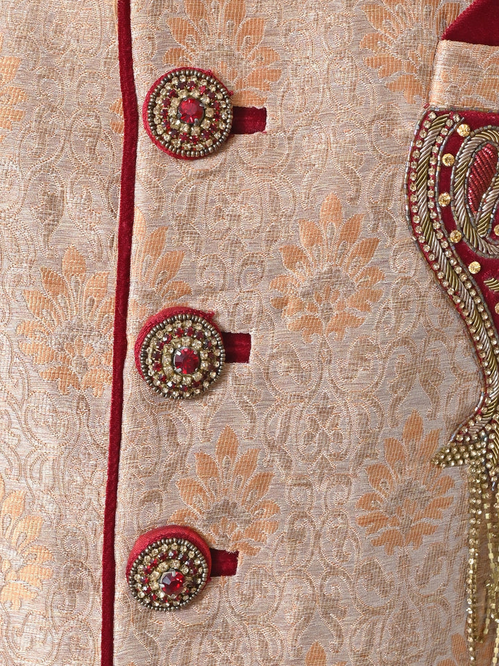 Ethnic Motifs Copper Sherwani