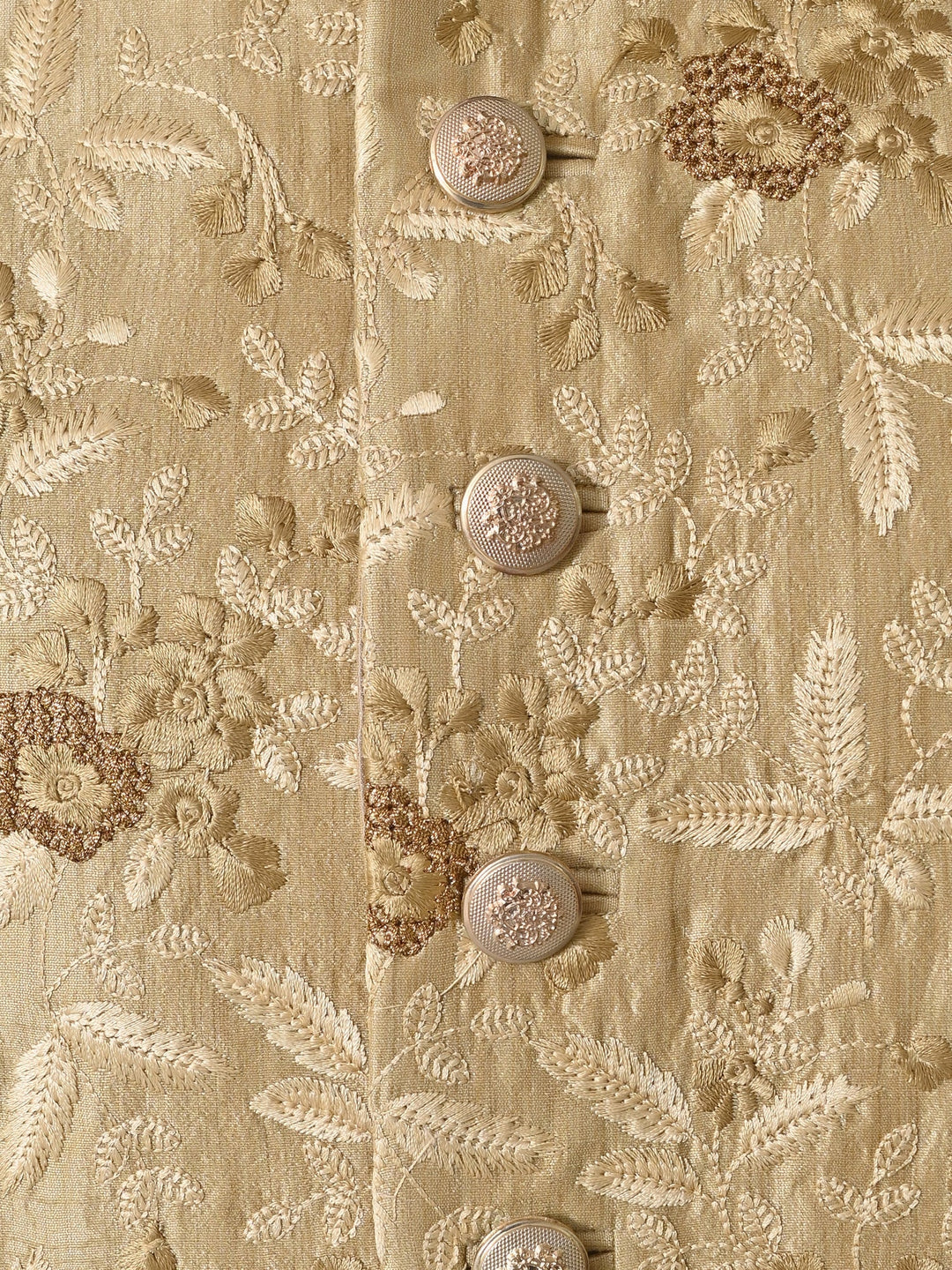 Floral Beige Sherwani