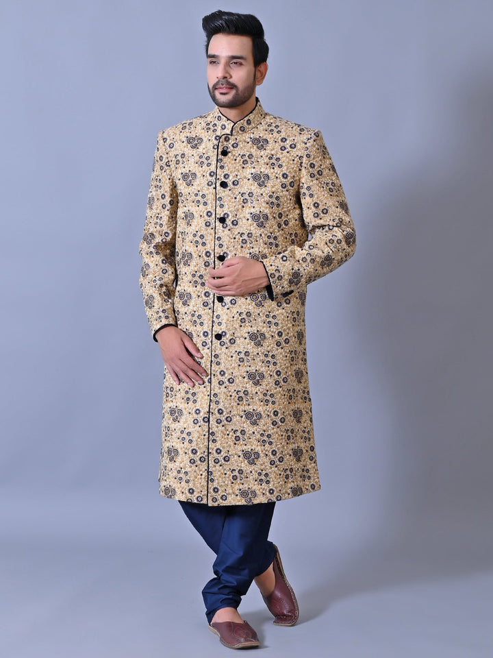 Woven Design Multi Sherwani