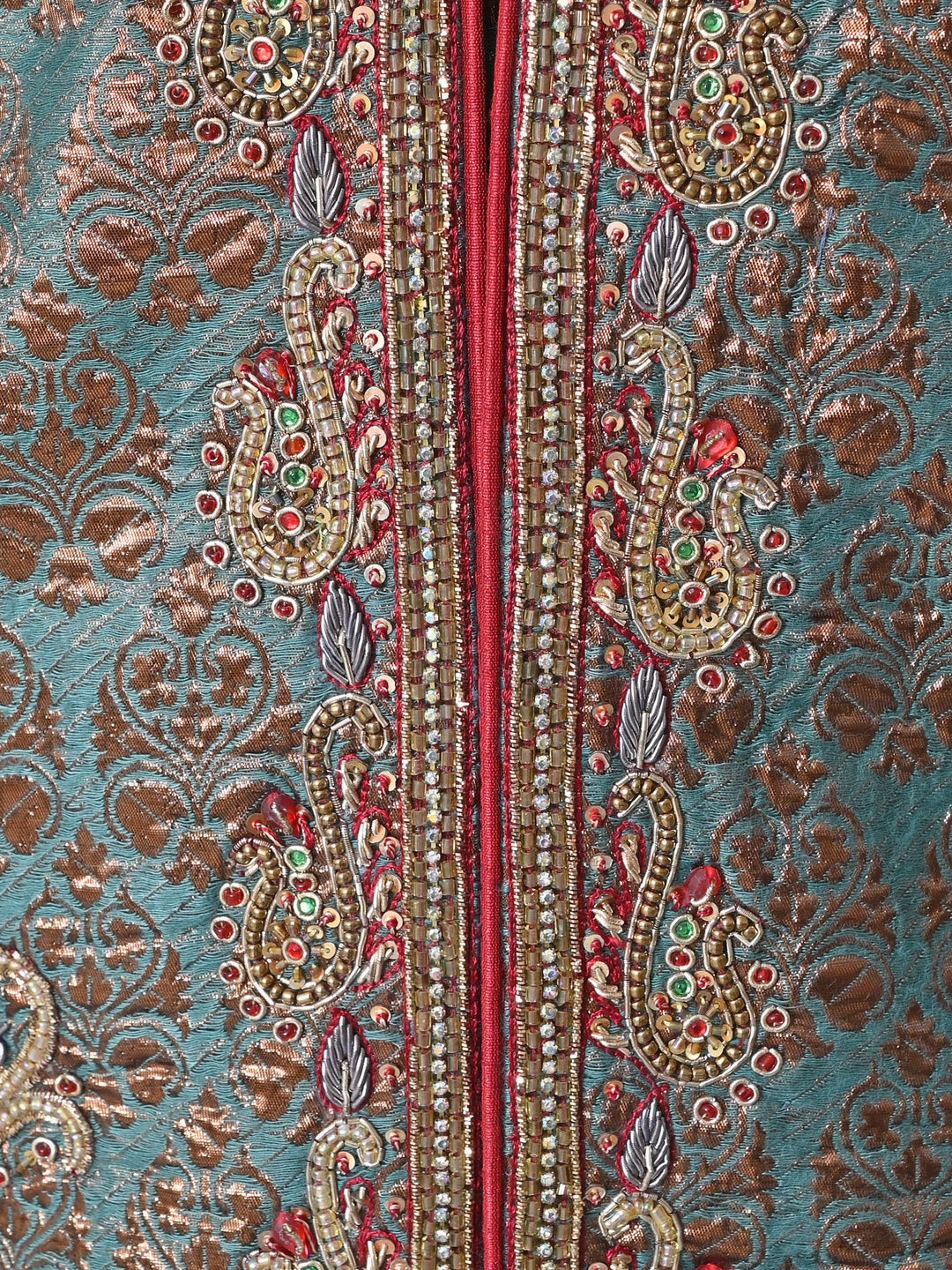 Ethnic Motifs Green Sherwani