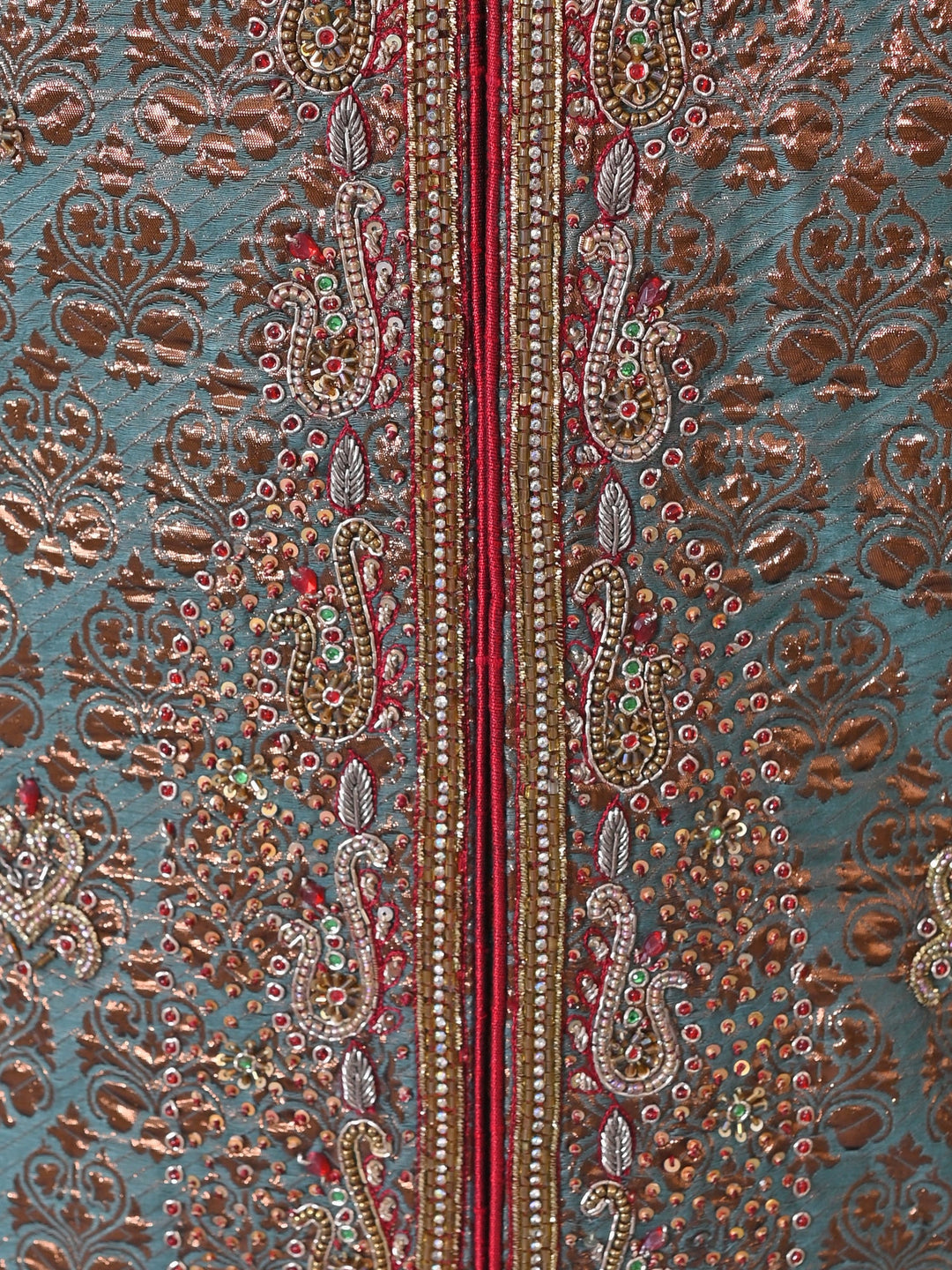 Ethnic Motifs Green Sherwani