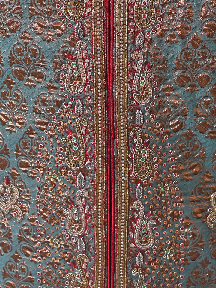 Ethnic Motifs Green Sherwani