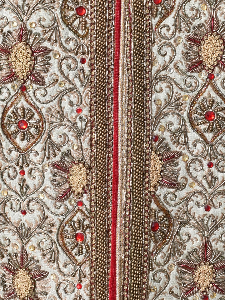Ethnic Motifs Off White Sherwani