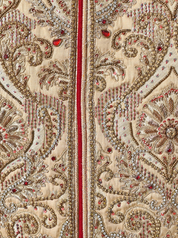 Ethnic Motifs Beige Sherwani