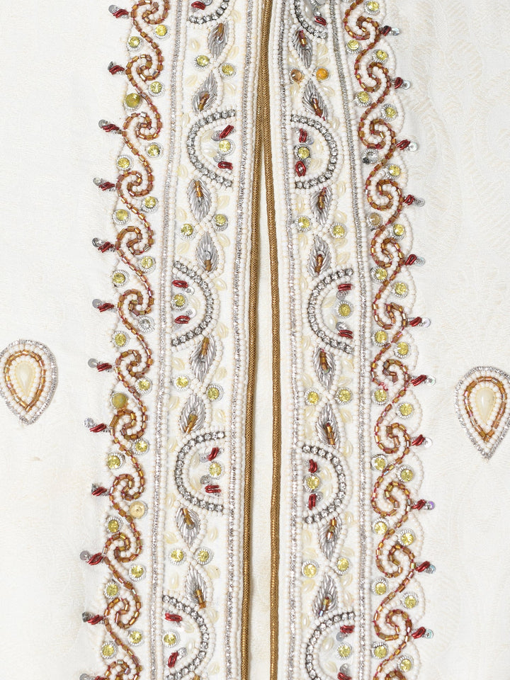 Ethnic Motifs White Sherwani