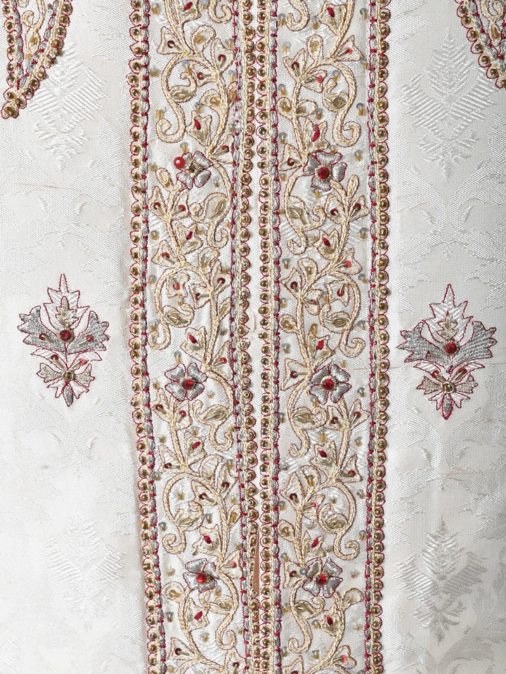 Ethnic Motifs Cream Sherwani