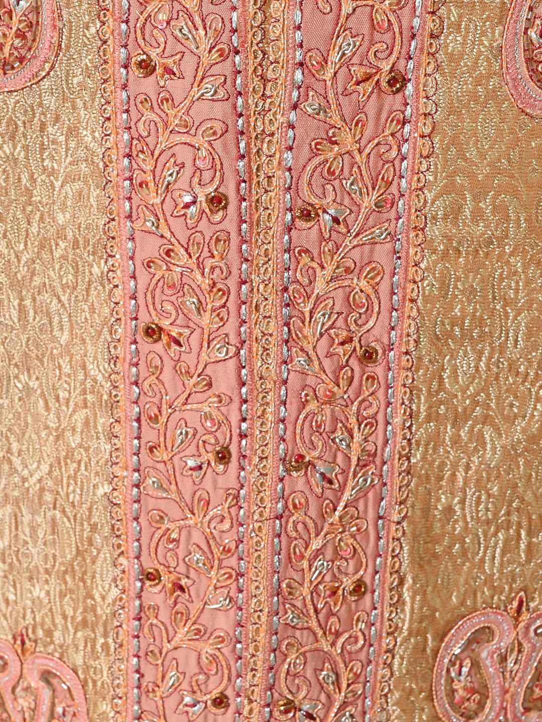 Ethnic Motifs Gold Sherwani