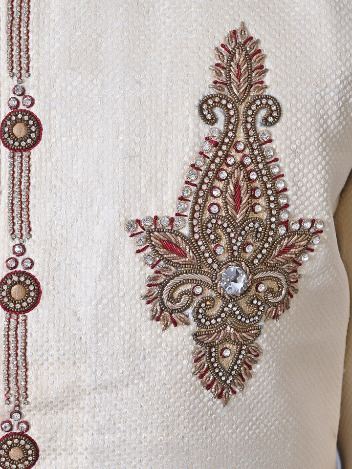 Ethnic Motifs White Sherwani