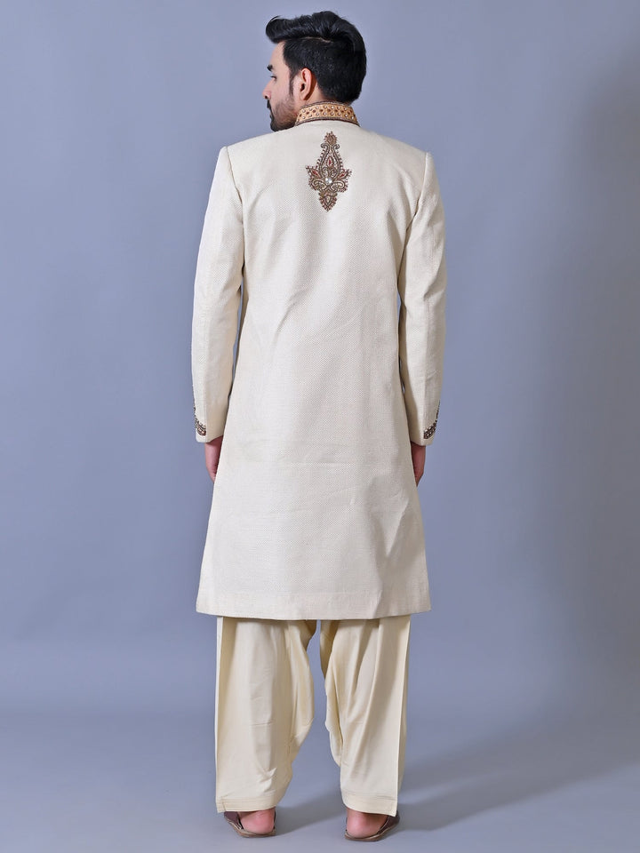 Ethnic Motifs White Sherwani