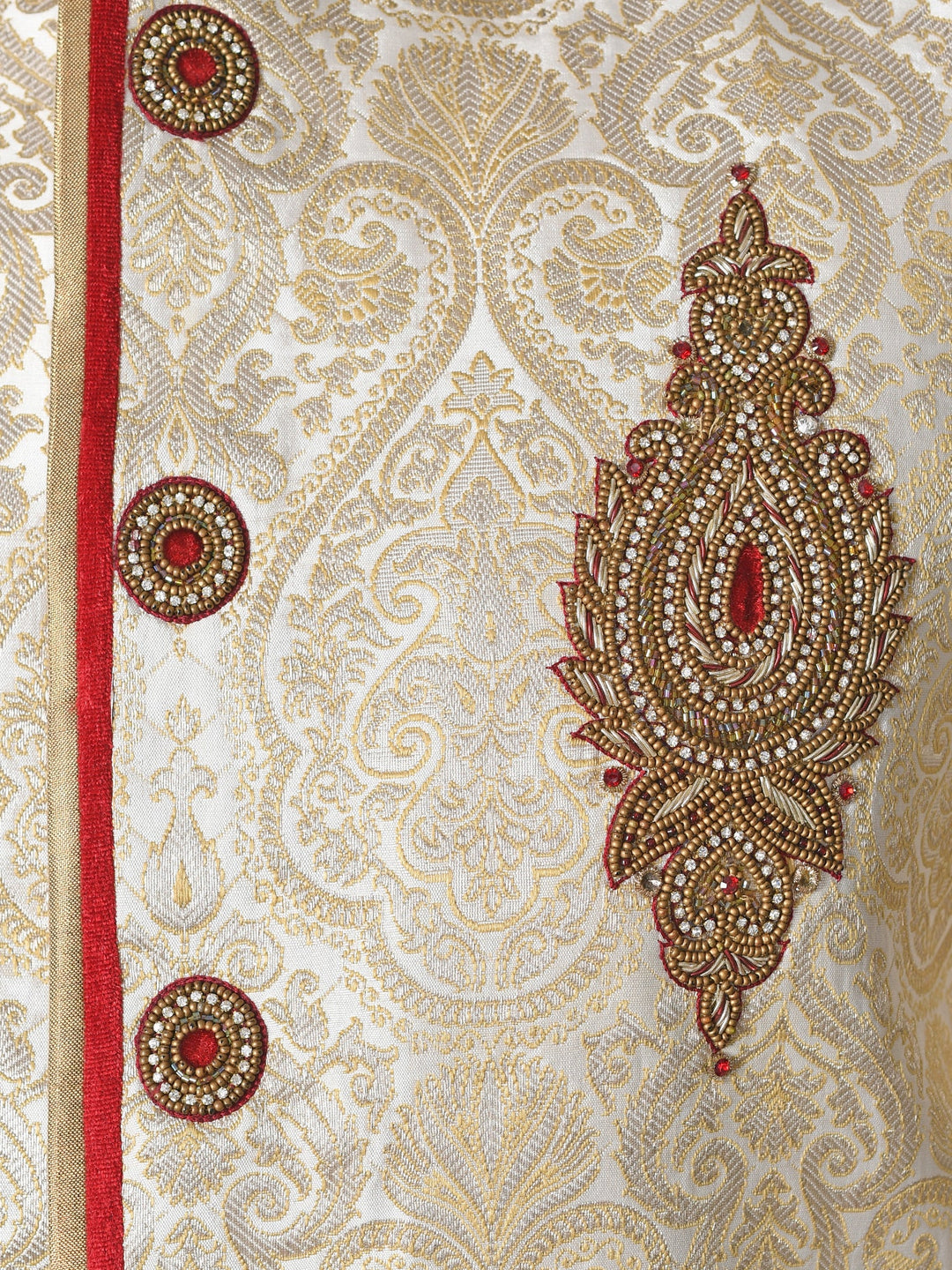 Ethnic Motifs Cream Sherwani