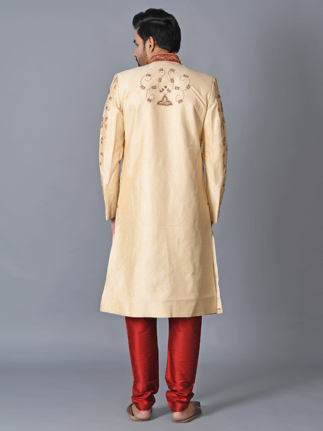 Floral Cream Sherwani
