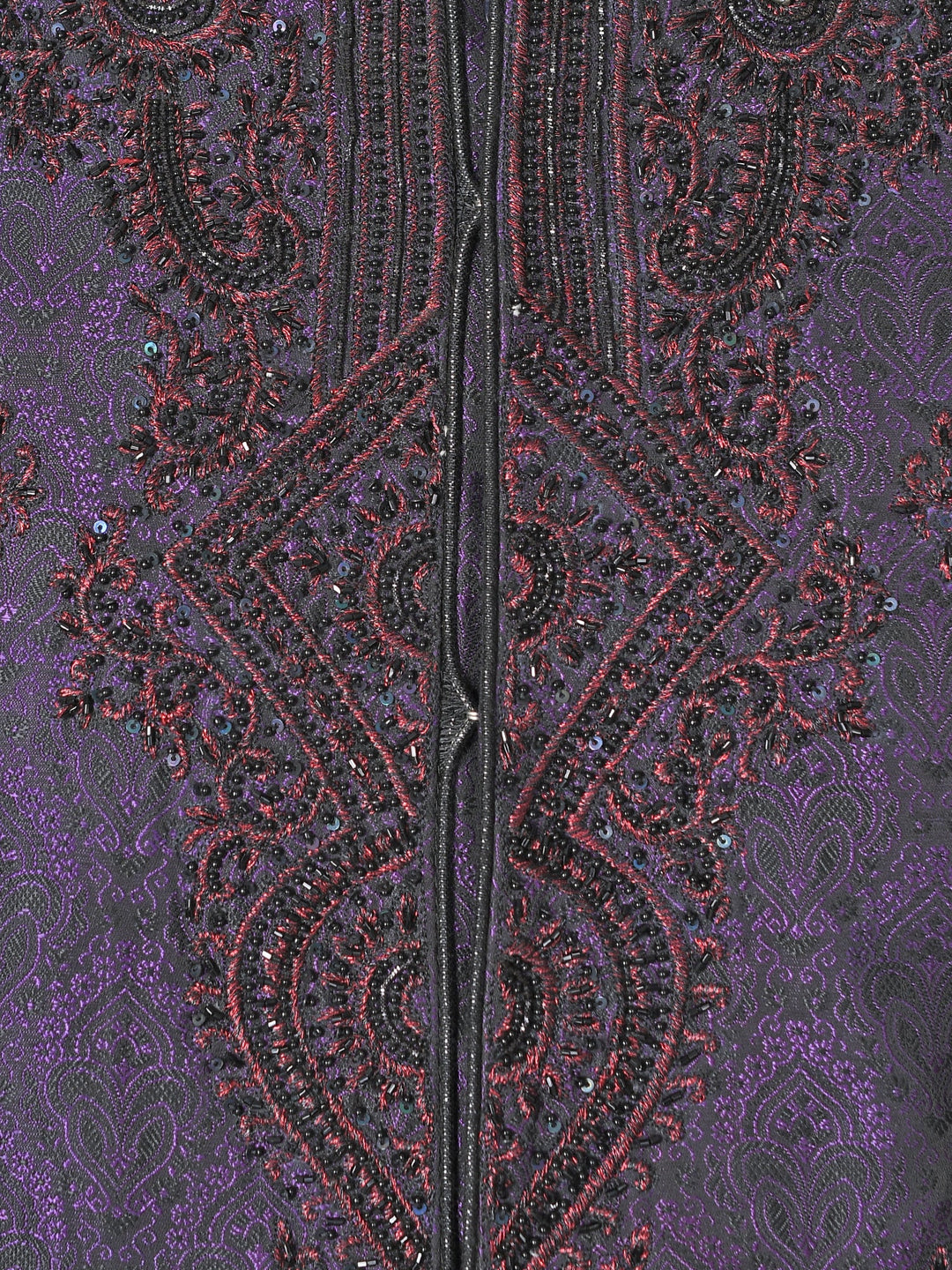 Ethnic Motifs Purple Sherwani
