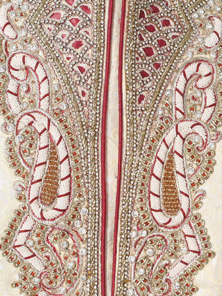 Ethnic Motifs Cream Sherwani