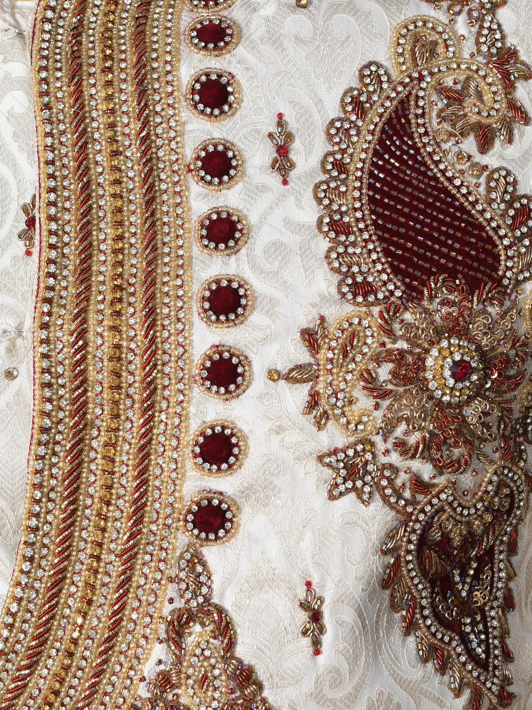 Ethnic Motifs Cream Sherwani